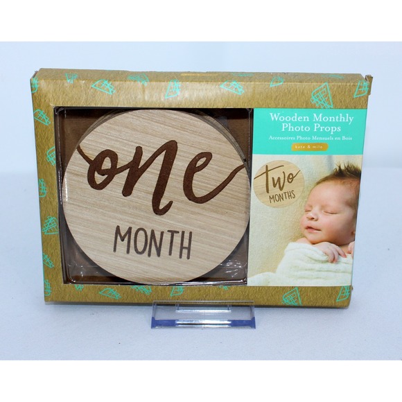 Kate & Milo Other - Kate & Milo Wooden Monthly Photo Props Baby Milestones 1-12 Months